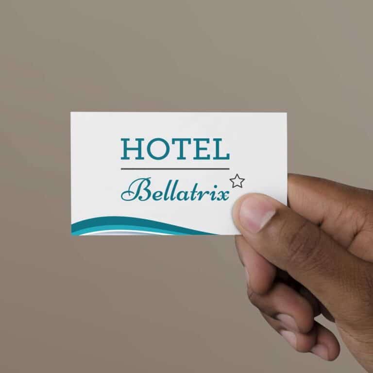 Identidade visual turismo - Cartão Hotel Bellatrix