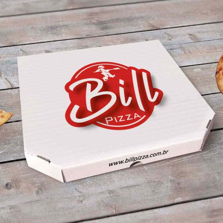 Empresa que faz Logomarca Bill Pizzaria caixa pizza