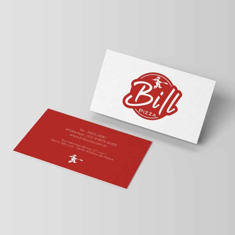 Logotipo para restaurantes - Cartão-de-Visita Bill Pizza