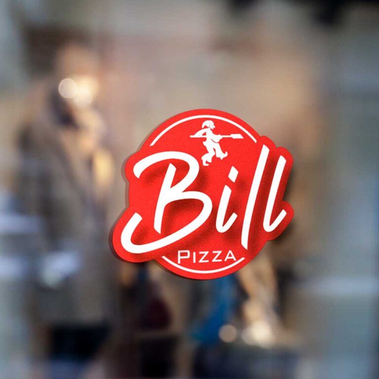 Logotipo para restaurantes - Adesivo Bill Pizza