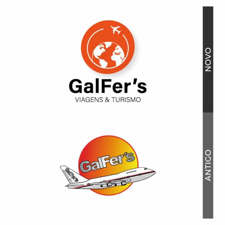 Redesign de logotipo turismo - Galfers - Antigo vs Novo