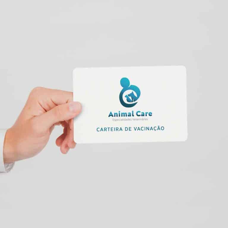 Logotipo para veterinaria - Carteirinha de vacinação - Animal Care
