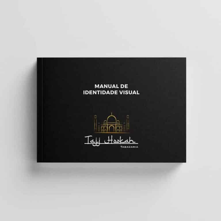 Criacao de logotipo para tabacaria -Tajj Hookah - Manual da Marca