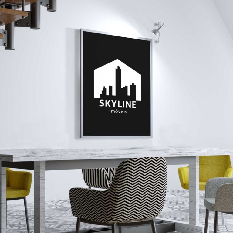 Criacao logotipo para imobiliária - quadro Skyline imóveis